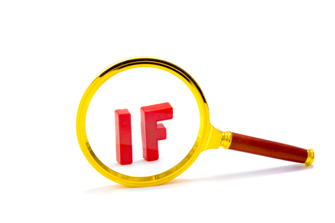 Picture of the word if under a magnifying glass